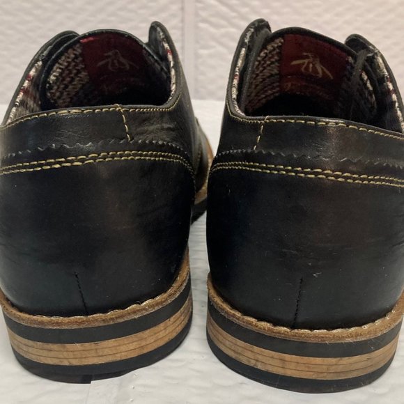 Original Penguin Black Leather Waylon Oxford-Lace-up main image 9